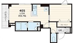 ラポールH&S 1LDKの間取図画像