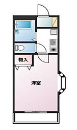 サニーハウス 1Kの間取図画像