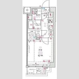 CREVISTA武蔵中原2 1Kの間取図画像