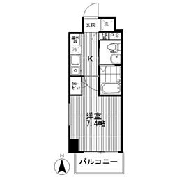 AcseedsTower浦和岸町2 1Kの間取図画像
