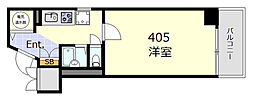 中銀第2新橋マンシオン 1Kの間取図画像