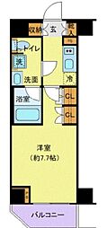 ジェノヴィア南千住6スカイガーデン 1Kの間取図画像