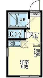 ユナイト白楽ネーシア ワンルームの間取図画像