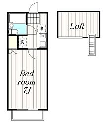 メゾン ド リブル 1階1Kの間取り