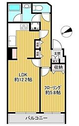 晴海アイランドトリトンスクエアビュータワー 19階1LDKの間取り