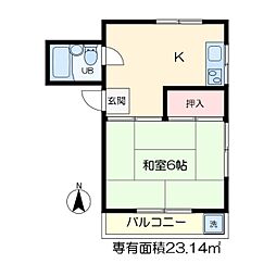 長谷部アパート 1階/101