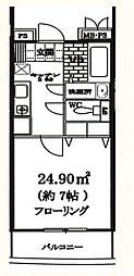 本郷SSレジデンス 1Kの間取図画像