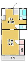 グリーンガーデン 302 ｜ 福岡県久留米市大手町3-16（賃貸マンション1DK・3階・37.00㎡） その2