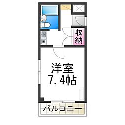 ドミールタチバナ五月2 1Kの間取図画像