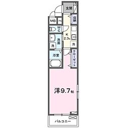 間取図画像 1K