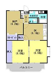 エクセル藤山 3DKの間取図画像