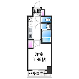 LUXENA住之江公園 1Kの間取図画像