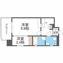 サニークレスト大濠公園 2Kの間取図画像