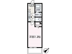 Ｕｎｉｔｙみずほ台 2階1Kの間取り