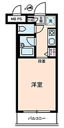 菱和パレス向ヶ丘遊園 2階ワンルームの間取り