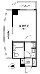 グローリア初穂椎名町 1Kの間取図画像