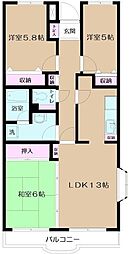 イーストパーク胡録台 3LDKの間取図画像