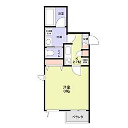 モンレーヴ本駒込 2階1Kの間取り