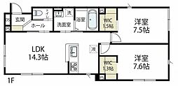 カーサ デ コスタ 2LDKの間取図画像