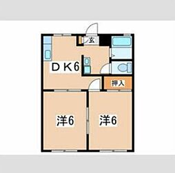 エスポワール泉 2DKの間取図画像