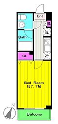 LOC'SIKUTA 1Kの間取図画像