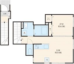（仮称）上作延1丁目AP 2階1LDKの間取り