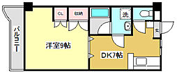 ドリームハウス3 1DKの間取図画像