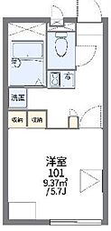 レオパレスピアンターレ 1Kの間取図画像