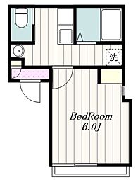 リオ相模原 1Kの間取図画像