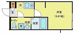 JR常磐線 三河島駅 徒歩6分の賃貸マンション 3階1Kの間取り