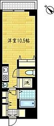 パスコマンション鶴見 8階ワンルームの間取り