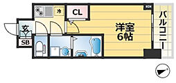 ワールドアイ神戸ハーバーランド3 1Kの間取図画像