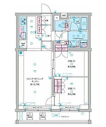 GENOVIA竹ノ塚 2LDKの間取図画像