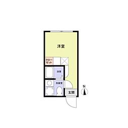 AZ信濃町レジデンス ワンルームの間取図画像