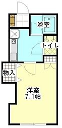 クオーレ・チグサ 1Kの間取図画像