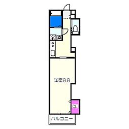 TKアンバーコート浜寺 1階1Kの間取り