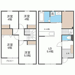 GardenVillage前原北A 4LDKの間取図画像