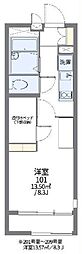 レオパレスLOREA 1Kの間取図画像