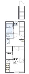 レオパレスシャルマン浅野2 1Kの間取図画像