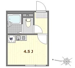 Well-being日暮里北 ワンルームの間取図画像