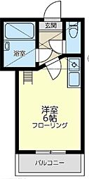 ベルメゾン井土ヶ谷 1Kの間取図画像