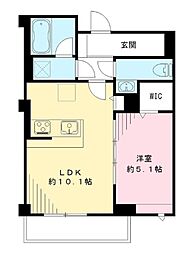 プラサート22 1LDKの間取図画像
