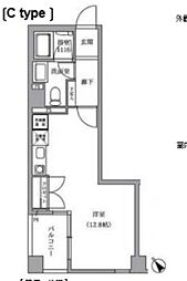 テラス恵比寿南 ワンルームの間取図画像