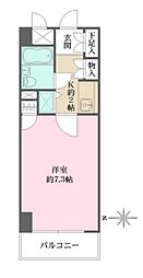 藤和シティコープ芝公園 1Kの間取図画像