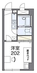 レオパレスひえだ 1Kの間取図画像