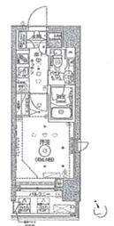 クレイシア品川戸越銀座 1Kの間取図画像
