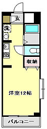 フィットハイム青柳 ワンルームの間取図画像