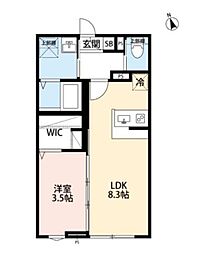 間取図画像 1LDK