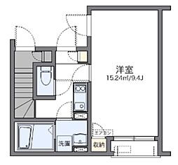 LEONEXTドムス 1Kの間取図画像