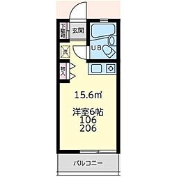 グランジャ横浜 ワンルームの間取図画像